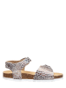billowy Sandalen in Silber/ Bunt