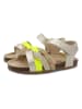 billowy Sandalen in Gold/ Bunt