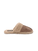 billowy Leren pantoffels beige
