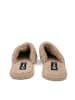 billowy Leder-Hausschuhe in Beige