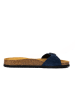 billowy Leren slippers donkerblauw