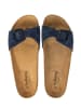 billowy Leren slippers donkerblauw