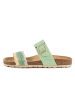 billowy Leren slippers groen