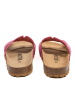 billowy Leren slippers fuchsia