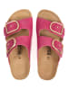 billowy Leren slippers fuchsia