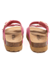 billowy Leren slippers fuchsia