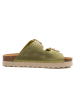 billowy Leren slippers groen