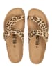 billowy Leren teenslippers bruin/beige