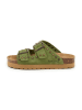 billowy Leren slippers groen