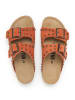 billowy Leren slippers oranje
