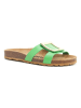 billowy Leren slippers groen
