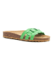 billowy Leren slippers groen