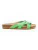 billowy Leren slippers groen