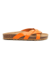 billowy Leren slippers oranje