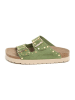 billowy Leren slippers groen