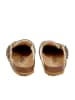 billowy Leren clogs beige