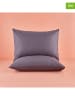 BELLA MAISON 2er-Set: Satin-Kissenhüllen "Supreme" in Anthrazit - (L)50 x (B)70 cm