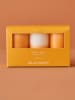 BELLA MAISON 3er-Set: Stumpenkerzen "Hill Baton Mum" in Orange - (H)11 x  Ø 5 cm