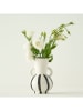 BELLA MAISON Vase "Liora" in Weiß/ Schwarz - (H)18 x Ø 12 cm 