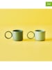 BELLA MAISON 2er-Set: Kaffeetassen "Arcana Espresso" in Grün - 90 ml