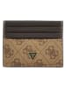 Guess Kartenetui "Milano" in Hellbraun/ Anthrazit - (B)10,5 x (H)7,5 cm