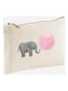WOOOP Clutch "Jumbo Bubble Gum" in Creme/ Grau/ Rosa - (B)24 x (H)16 cm