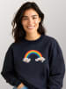 WOOOP Sweatshirt "Candy rainbow" in Dunkelblau