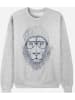 WOOOP Sweatshirt "Cool Lion" in Grau