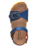 billowy Sandalen in Blau/ Orange