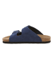 billowy Leren slippers donkerblauw