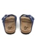 billowy Leren slippers donkerblauw