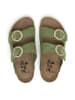billowy Leren slippers groen
