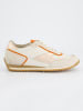 Paul Green Leder-Sneakers in Beige/ Orange
