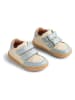 Wheat Leder-Sneakers "Barres" in Beige/ Hellblau