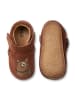 Wheat Skórzane kapcie w kolorze brązowym