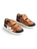 Wheat Leren sneakers "Walther" lichtbruin/donkerblauw