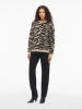 Vila Pullover "Vifema" in Beige/ Schwarz