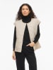 Vila Doorgestikte bodywarmer "Silla" in Crem