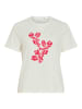Vila Shirt "Visybilla" in Weiß/ Rot