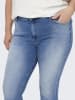 ONLY Carmakoma Jeans-Caprihose in Blau