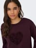 JDY Sweatshirt "Paris" in Bordeaux