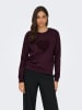 JDY Sweatshirt "Paris" in Bordeaux