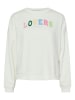 Pieces Sweatshirt "Tove" in Weiß