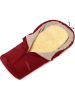 Hofbrucker Lammfell-Fußsack "Leni" in Rot - (L)80 x (B)35 cm