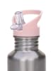 Lässig Drinkfles "Adventure" zilverkleurig/lichtroze - 500 ml
