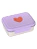 Lässig Lunchbox "Little Gang Heart" zilverkleurig/paars - (B)17 x (H)13 x (D)7 cm