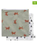 Lässig 2er-Set: Snacktaschen ''Little Forest Fox'' in Khaki/ Creme - (L)17 x (B)18 cm