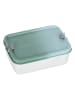 Lässig Lunchbox ''Solid'' zilverkleurig/groen - (B)18 x (H)6,9 x (D)13,3 cm