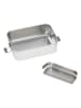 Lässig Lunchbox ''Solid'' in Silber/ Grün - (B)18 x (H)6,9 x (T)13,3 cm