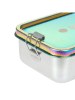 Lässig Lunchbox "Bold" in Silber/ Bunt - (B)18 x (H)13,5 x (T)6 cm